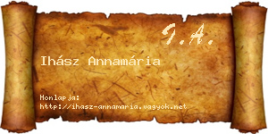 Ihász Annamária névjegykártya