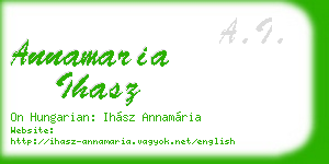 annamaria ihasz business card