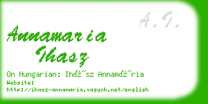 annamaria ihasz business card